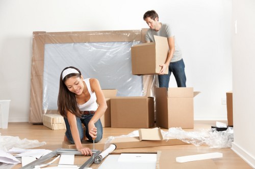 Moving van used for a student flat relocation near Finsbury Park