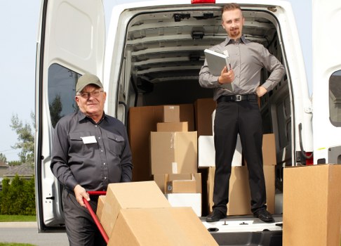 Moving truck service helping with a residential move in Finsbury Park