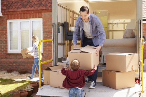 Boxes and household items prepared for house removals