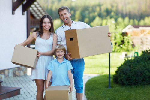 Professional movers handling furniture for a Finsbury Park move