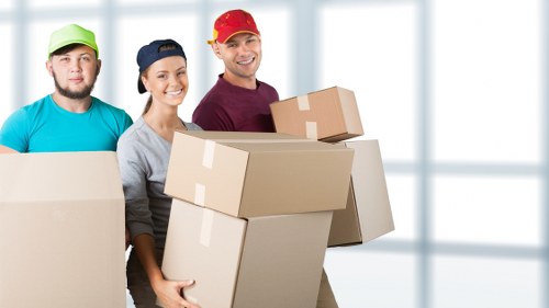 Furniture removals team planning a move in Finsbury Park