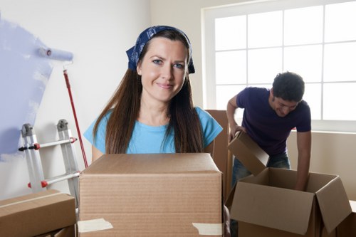Careful packing and loading for a local flat removal