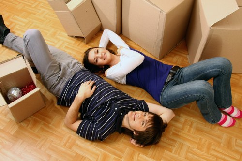 Team handling items carefully during a house move