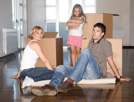 Furniture and boxes loaded into a removal truck for a North London relocation