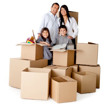 Local movers transporting furniture from a flat in North London